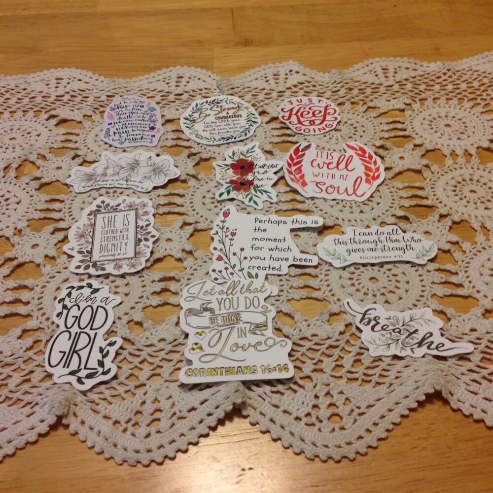 Bible Quotes and Christian Inspiration Stickers Bundle